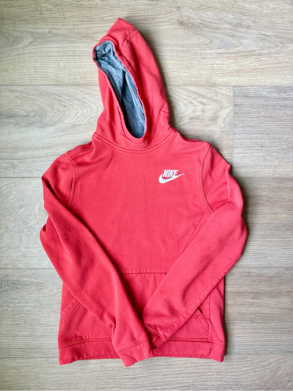 Nike Kids Orange-Red Pullover Hoodie